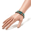 Round Natural Imperial Jasper(Dyed) Braided Wrap Bracelet BJEW-JB08175-3