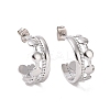 Non-Tarnish 304 Stainless Steel Flat Round Wrap Stud Earrings LS-EJEW-G326-04P-1