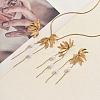 Stainless Steel & Plastic Imitation Pearl Flower Tassels Earrings & Necklaces & Rings Sets for Women DQ9834-2-1