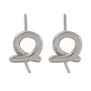 Brass Stud Earring Findings KK-G497-31P-1