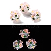 Luminous Polymer Clay Rhinestone Floral Ball Beads CLAY-U002-01E-1