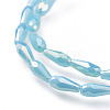 Electroplated Opaque Glass Beads Strands LS-EGLA-L015-FR-B02-2