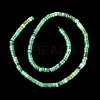 Natural Green Grass Agate Beads Strands G-I225-08-5x1.5-4