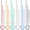 36Pcs 18 Styles Rubber Cover Stainless Steel Wire Cable Keychains FIND-SC0013-72-1