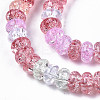 Transparent Crackle Glass Beads X-GLAA-S192-003-3