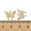 Brass Micro Pave Cubic Zirconia Charms KK-F872-06G-3
