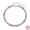 Anti-Tarnish Rhodium Plated 925 Sterling Silver Link Chain Bracelet BJEW-Z017-01B-3