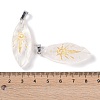 Natural Quartz Crystal Gold Sun Pattern Pendants G-L524-14P-07-3