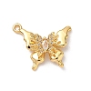 Brass Micro Pave Clear Cubic Zirconia Pendants KK-D504-22C-G-1