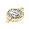 Rack Plating Religion Brass Connector Charms KK-B097-02G-3