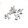 Platinum Plated Alloy Letter Pendants PALLOY-P097-02-Y-2