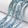 Electroplate Glass Beads Strands EGLA-A034-J6mm-S03-1