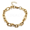 304 Stainless Steel Figaro Chains Bracelets for Men Women BJEW-R021-07G-4