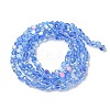 Transparent Electroplate Glass Beads Strands GLAA-Q099-A01-05-2