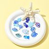 14Pcs 14 Styles Painted Glass Beads LAMP-FS0001-65-7