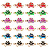 24Pcs 6 Colors Alloy Enamel Connector Charms ENAM-TA0001-58-1