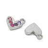 304 Stainless Steel Rhinestone Pendants SA-CBA49D2-09P-2