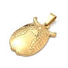 304 Stainless Steel Pendants STAS-F336-09G-02-2