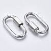 Tarnish Resistant 304 Stainless Steel Screw Carabiner Lock Charms STAS-N087-25B-01-2