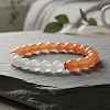 Natural White Jade Round & Topaz Jade Beaded Stretch Bracelets for Women Men BA4782-2
