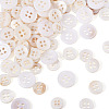 105Pcs 3 Styles Natural 4-Hole Freshwater Shell Buttons BUTT-TA0001-26-3