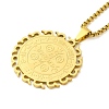 201 Stainless Steel Box Chain Saint Benedict Medal Pendant Necklaces for Women LS-NJEW-M008-01G-1