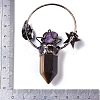 Natural Tiger Eye Faceted Pointed Bullet Big Pendants G-B073-01R-04-3