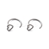 304 Stainless Steel Heart Hoop Nose Rings AJEW-A062-06P-4