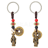 2Pcs Alloy & Brass & Iron Pendant Decorations KEYC-FH0001-58B-1