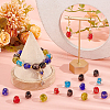 50Pcs 5 Colors Luminous Handmade Gold Sand Lampwork Beads LAMP-PH0001-31-5
