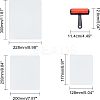 4Pcs 4 style Flat Rectangle Acrylic Board DIY-FH0002-97-4