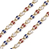 Ion Plating(IP) 304 Stainless Steel Enamel Link Chain CHS-H027-01G-06-1