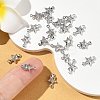 SHEGRACE Brass Pave Cubic Zirconia Star Connector Charms XGRQ2O314-441A-P-5