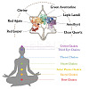 6Pcs 3 Styles 7 Chakra Natural Mixed Gemstone Chip Bigs Pendants FIND-FW0001-36-11