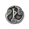 Rune Letters Alloy Pendants PALLOY-S193-01AS-03-1