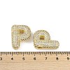 Brass Micro Pave Clear Cubic Zirconia Pendants KK-Z041-01G-P-3