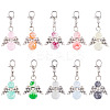 20Pcs 10 Colors Alloy & Glass Pendant Decorations PALLOY-TAC0211-2