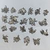40Pcs 20 Styles Tibetan Style Alloy Pendant Decorations HJEW-AB00257-1