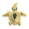 Rack Plating Brass Cubic Zirconia Pendants X-KK-M258-09G-1