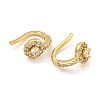 Rack Plating Brass Micro Pave Clear Cubic Zirconia Dangle Earring EJEW-C102-36G-2