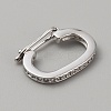 Rhodium Plated 925 Sterling Silver Micro Pave Clear Cubic Zirconia Twister Clasps FIND-WH0422-21B-P-1