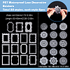 6 Bags 2 Styles PET Waterproof Lace Decorative Stickers STIC-SC0001-02B-2