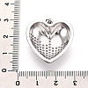 Brass Micro Pave Clear Cubic Zirconia Pendants KK-N268-52P-3