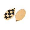 304 Stainless Steel Enamel Pendants STAS-Z190-07G-03-2