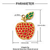 304 Stainless Steel Enamel Pendants STAS-OY017-34G-2
