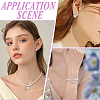 120Pcs 3 Styles Gradient Color Baking Paint Transparent Glass Star & Heart & Butterfly Connector Charms PALLOY-AR00030-5