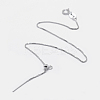 Anti-Tarnish Rhodium Plated 925 Sterling Silver Bracelet Making STER-F039-09P-1