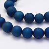 Electroplate Natural Druzy Agate Beads Strands G-G708-6mm-03-3