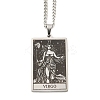 Non-Tarnish 304 Stainless Steel Tarot Pendant Necklaces NJEW-A026-01P-06-1