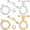 10Pcs 2 Styles Brass Toggle Clasps KK-BBC0023-30-1